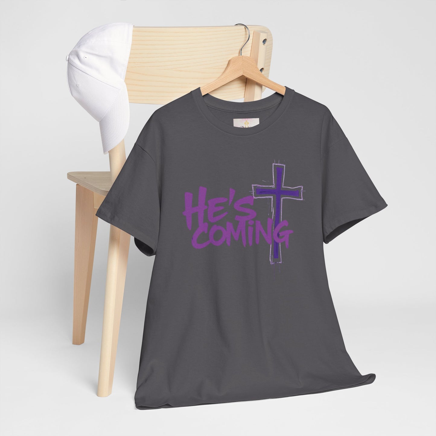 Bold Faith Men’s T-Shirt – “He’s Coming” Prophetic Christian Apparel