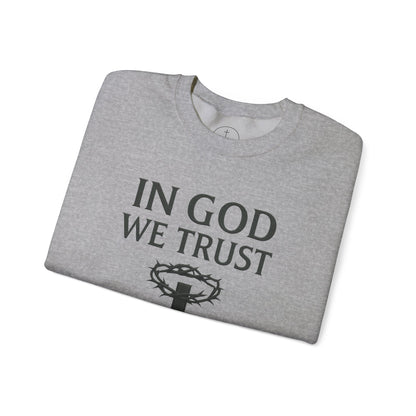 In God We Trust (Crown of Thorns) - Men’s Christian Sweatshirt