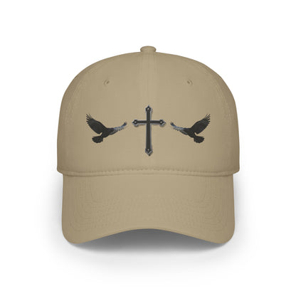 Wings of Providence” – Black Cross & Crow Embroidered Cap