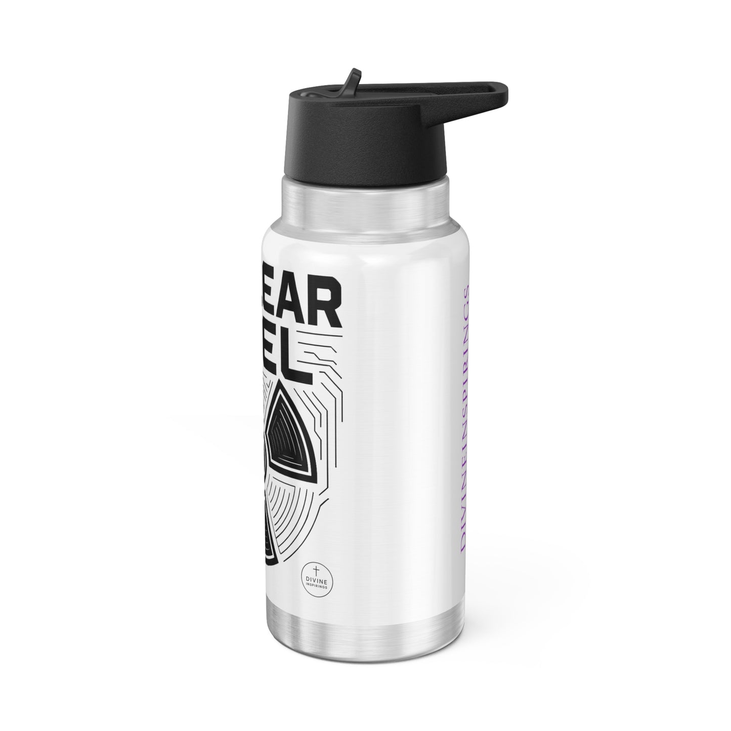 Faith Fueled – Nuclear Energy Stainless Steel Bottle (White)
