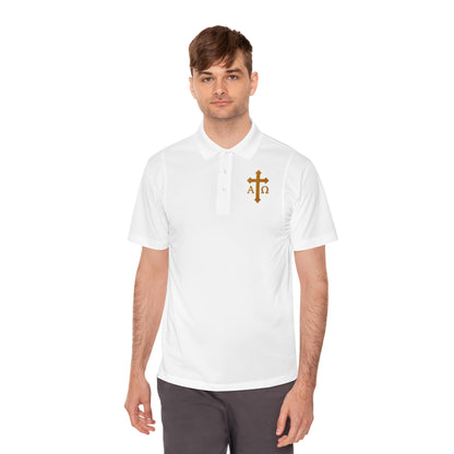 Men’s Alpha & Omega Polo Shirt – Faith from Beginning to End