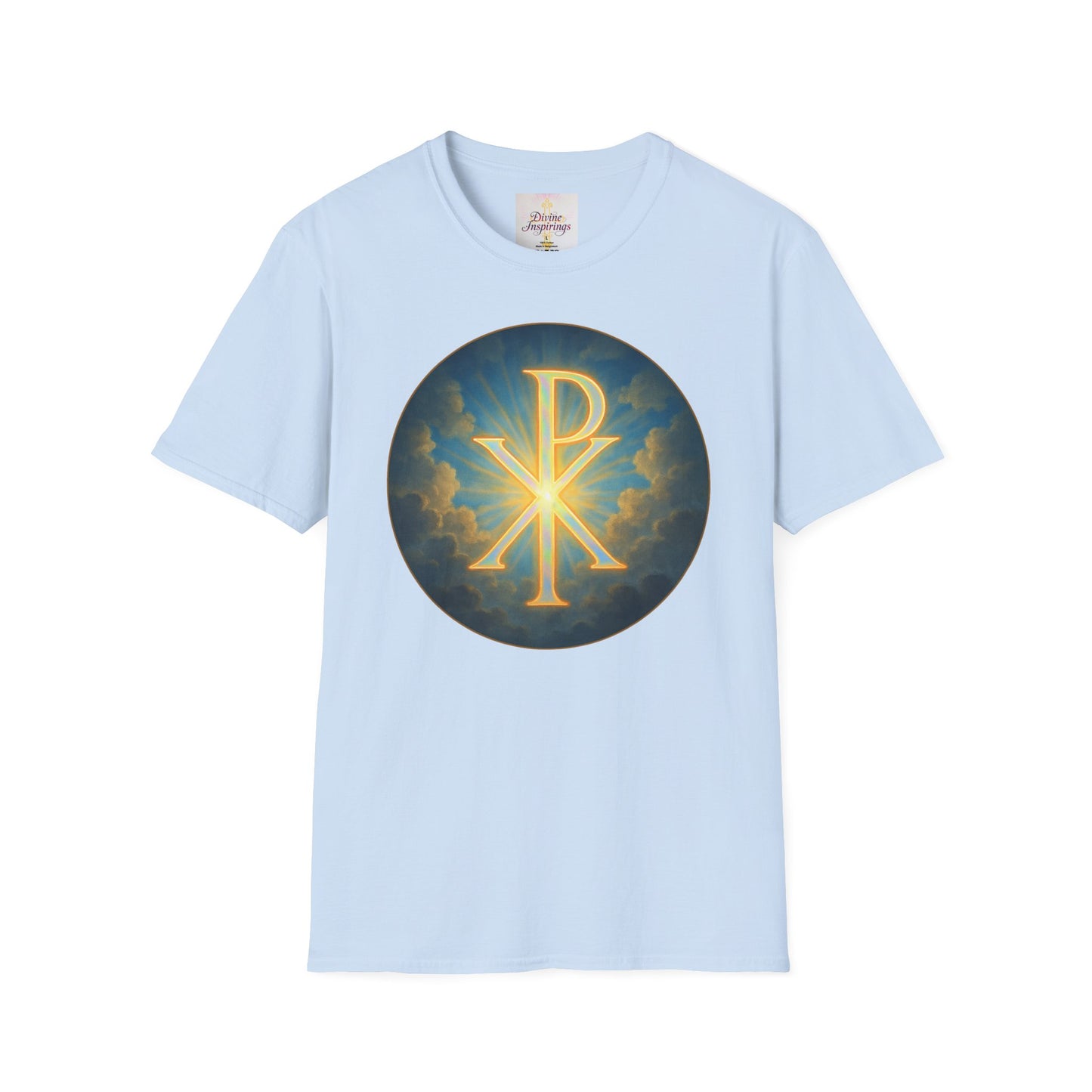 Women’s Christian T-Shirt with Chi Rho – Timeless Symbol of Faith Tee