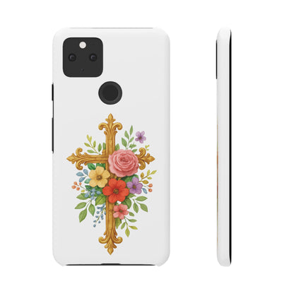 Floral Cross Snap Case for Google Pixel – Faith in Bloom
