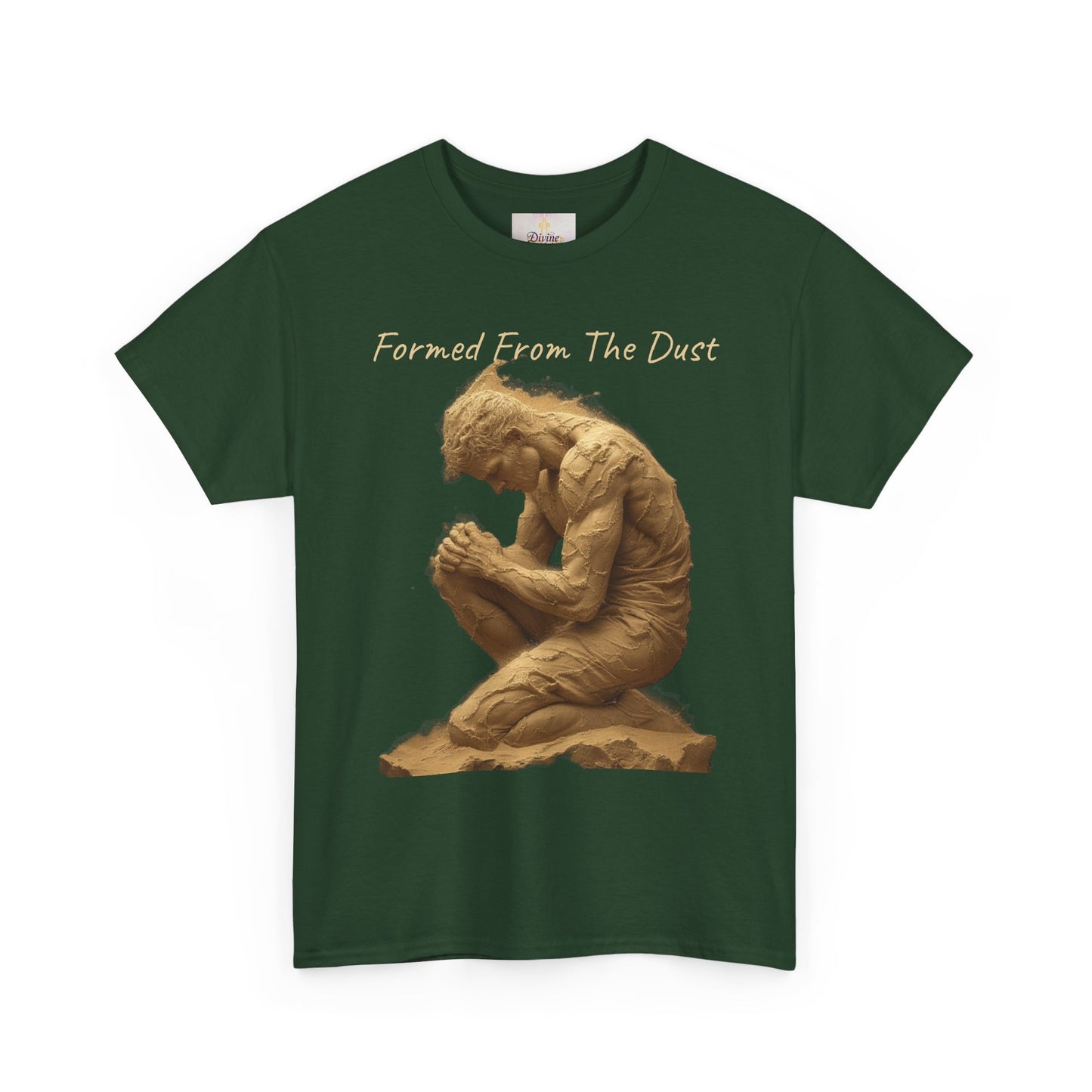 Formed from the Dust | Men’s Christian T-Shirt with Genesis 2:7 (Light Lettering)