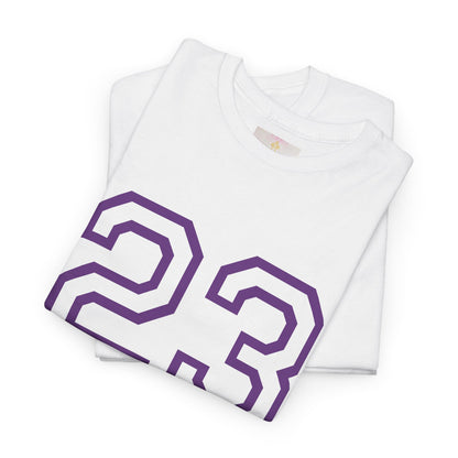 Psalm 23 Men’s T-Shirt – Inspired Sports-Style Shirt (Purple Lettering)