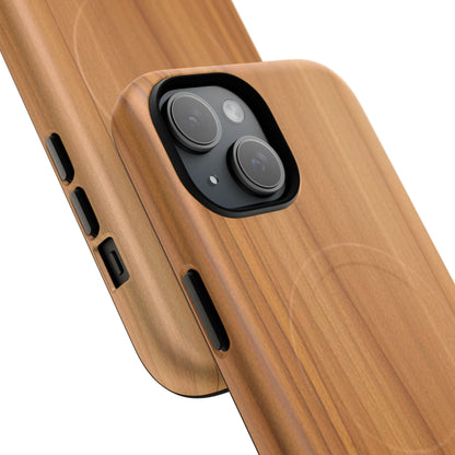 Natural Wood Grain Design - iPhone Magnetic Tough Case