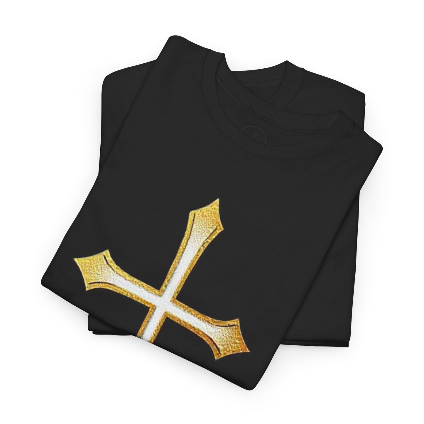 Men’s Gold Cross Tee – Christian Faith-Inspired Apparel
