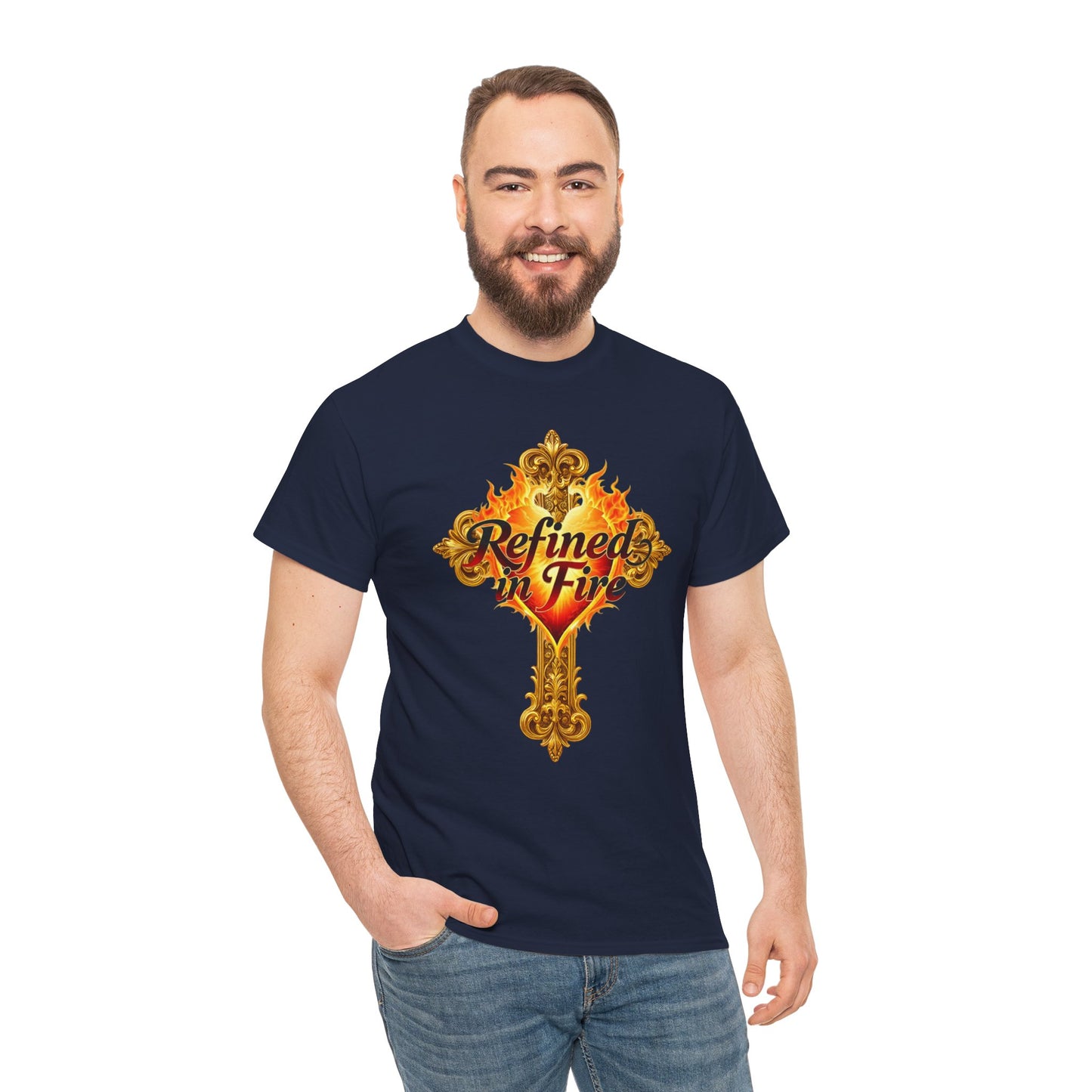 Refined in Fire — Men's Ornate Christian T-Shirt