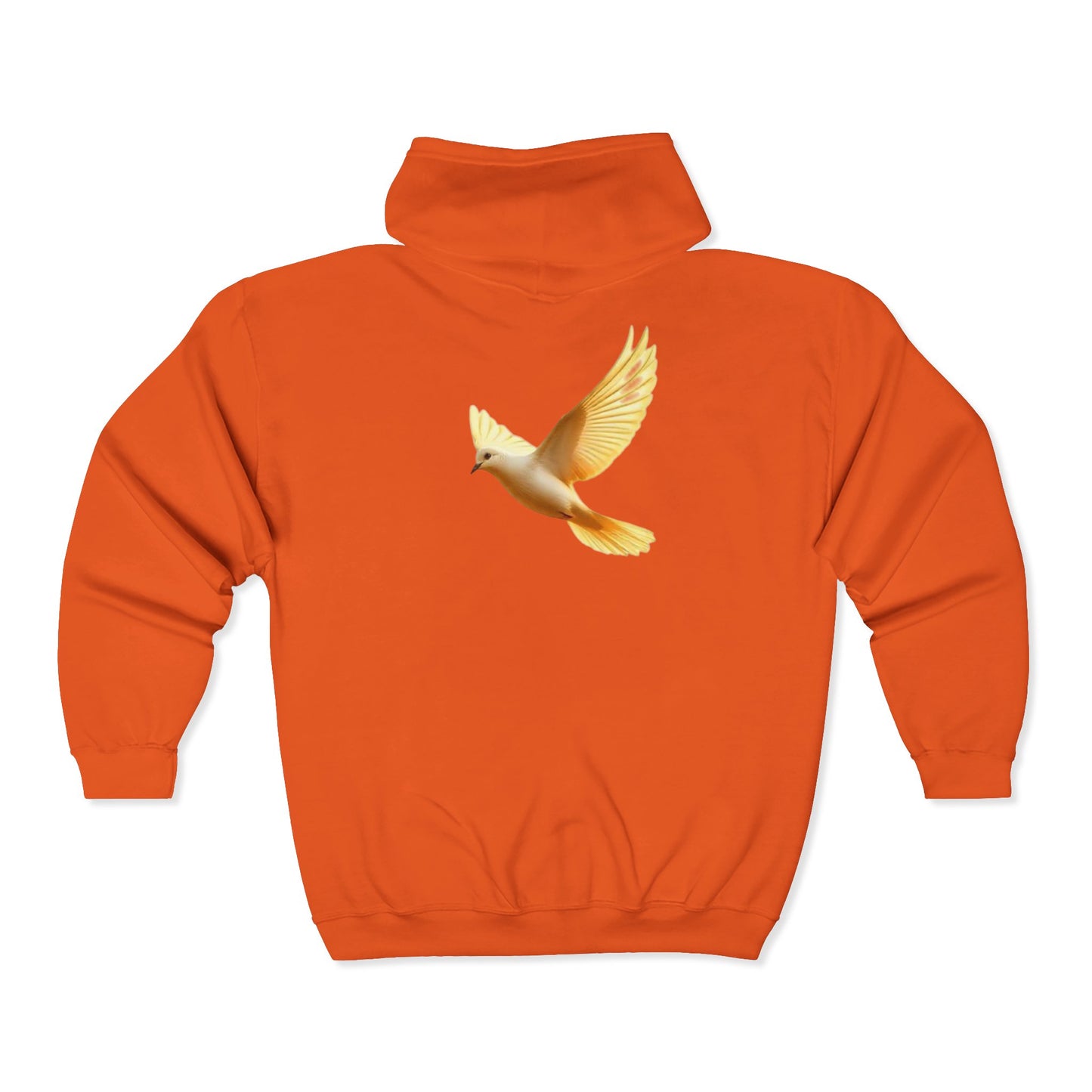 Peaceful Spirit Women's Zip-Up Hoodie with Dove in Flight Design