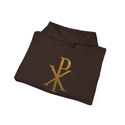 Chi Rho in Gold - Men’s Christian Hoodie