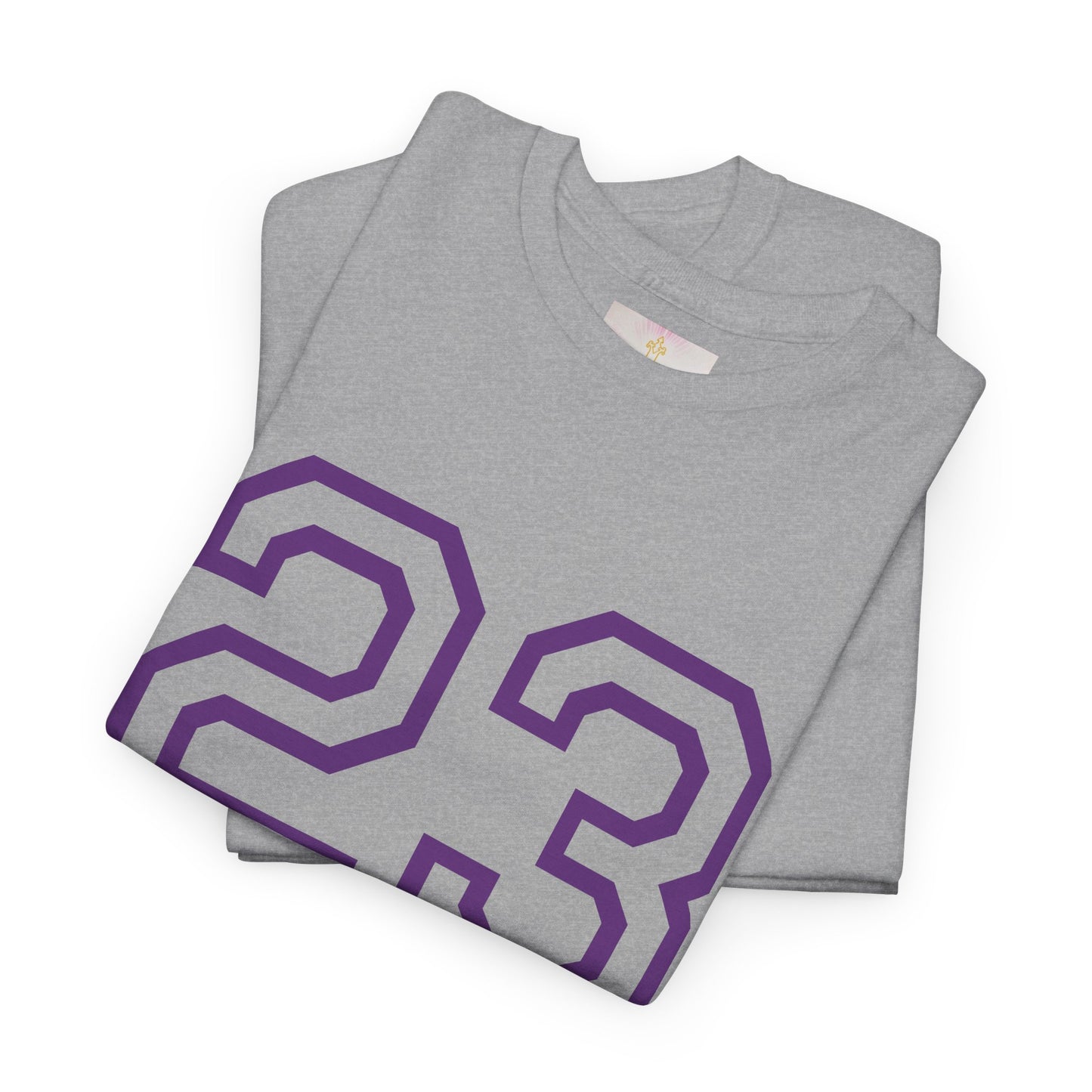 Psalm 23 Men’s T-Shirt – Inspired Sports-Style Shirt (Purple Lettering)