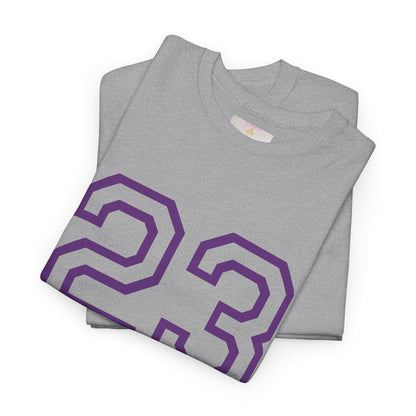 Psalm 23 Men’s T-Shirt – Inspired Sports-Style Shirt (Purple Lettering)