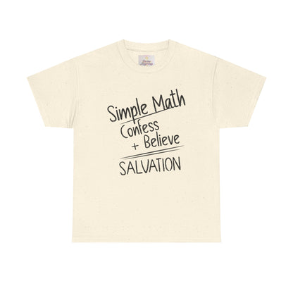 Simple Math of Salvation - Women’s Christian T-Shirt (Black Chalk)