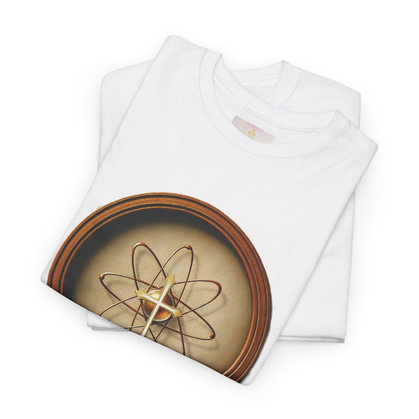 Wisdom in the Atom – Men’s Spiritual T-Shirt (Black Text)