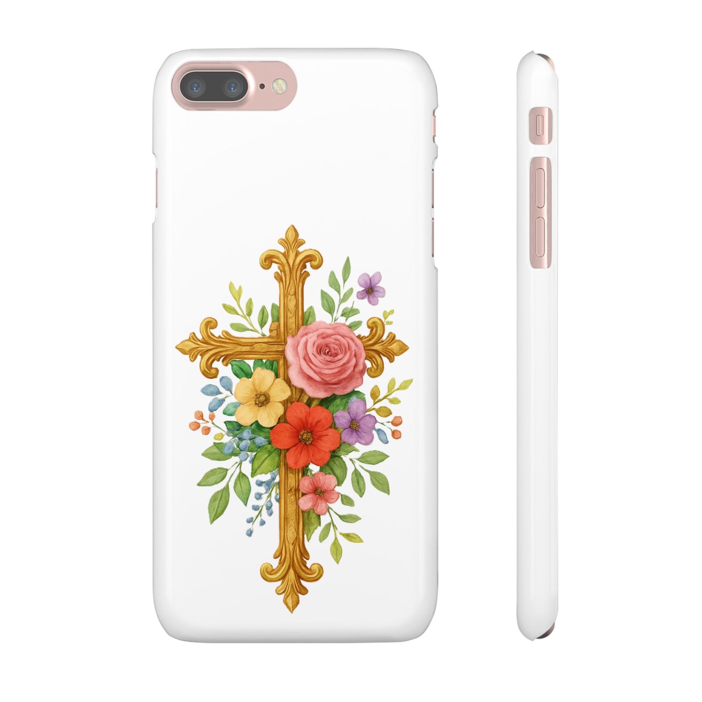 Floral Cross Snap Case for iPhone – Faith in Bloom