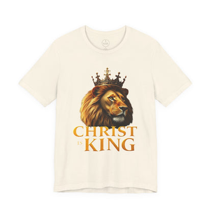 Christ is King Crowned Lion Tee – Inspirational Christian Shirt