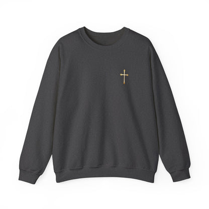 Elegant Gold Cross Men's Sweatshirt