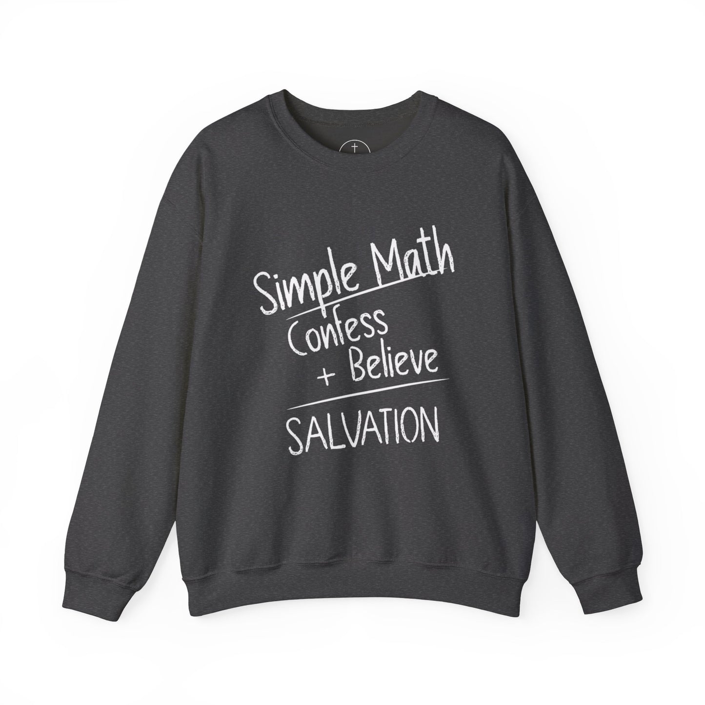 Simple Math - Men’s Christian Sweatshirt (White Chalk)