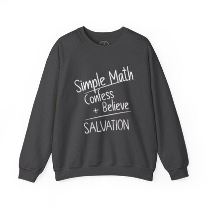 Simple Math - Men’s Christian Sweatshirt (White Chalk)