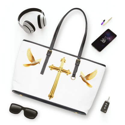 Faith, Peace, and Renewal Shoulder Bag in White