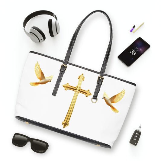 Faith, Peace, and Renewal Shoulder Bag in White