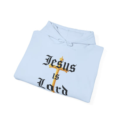 Women’s “Jesus is Lord” Christian Hoodie – Faith Statement Pullover with Cross