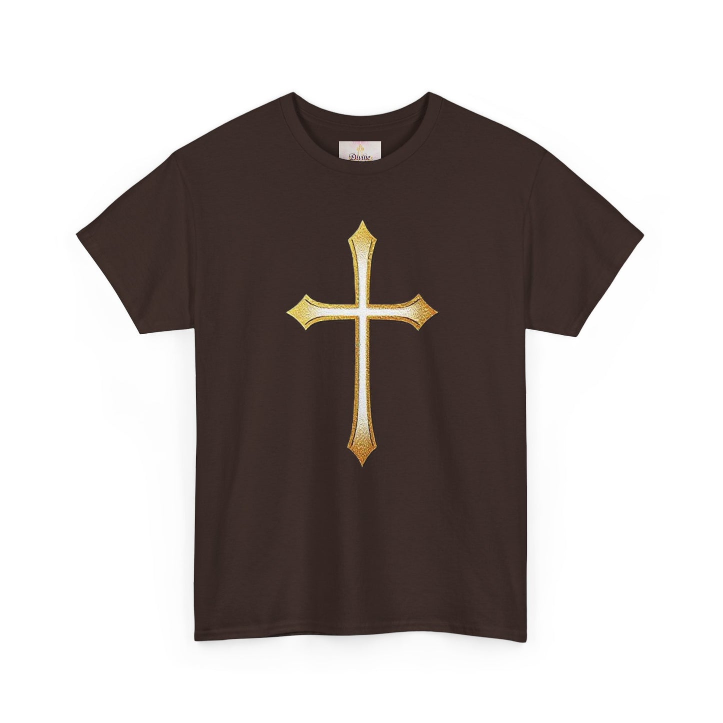Men’s Gold Cross Tee – Christian Faith-Inspired Apparel