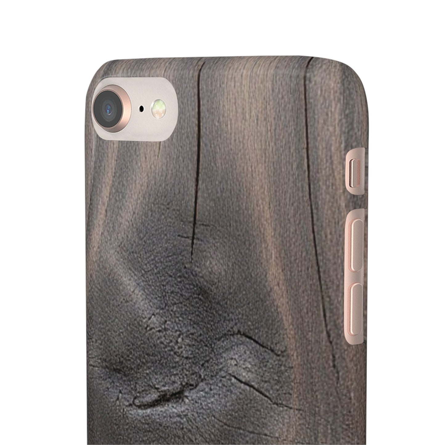 iPhone Snap Case – Dark Wood Grain Design