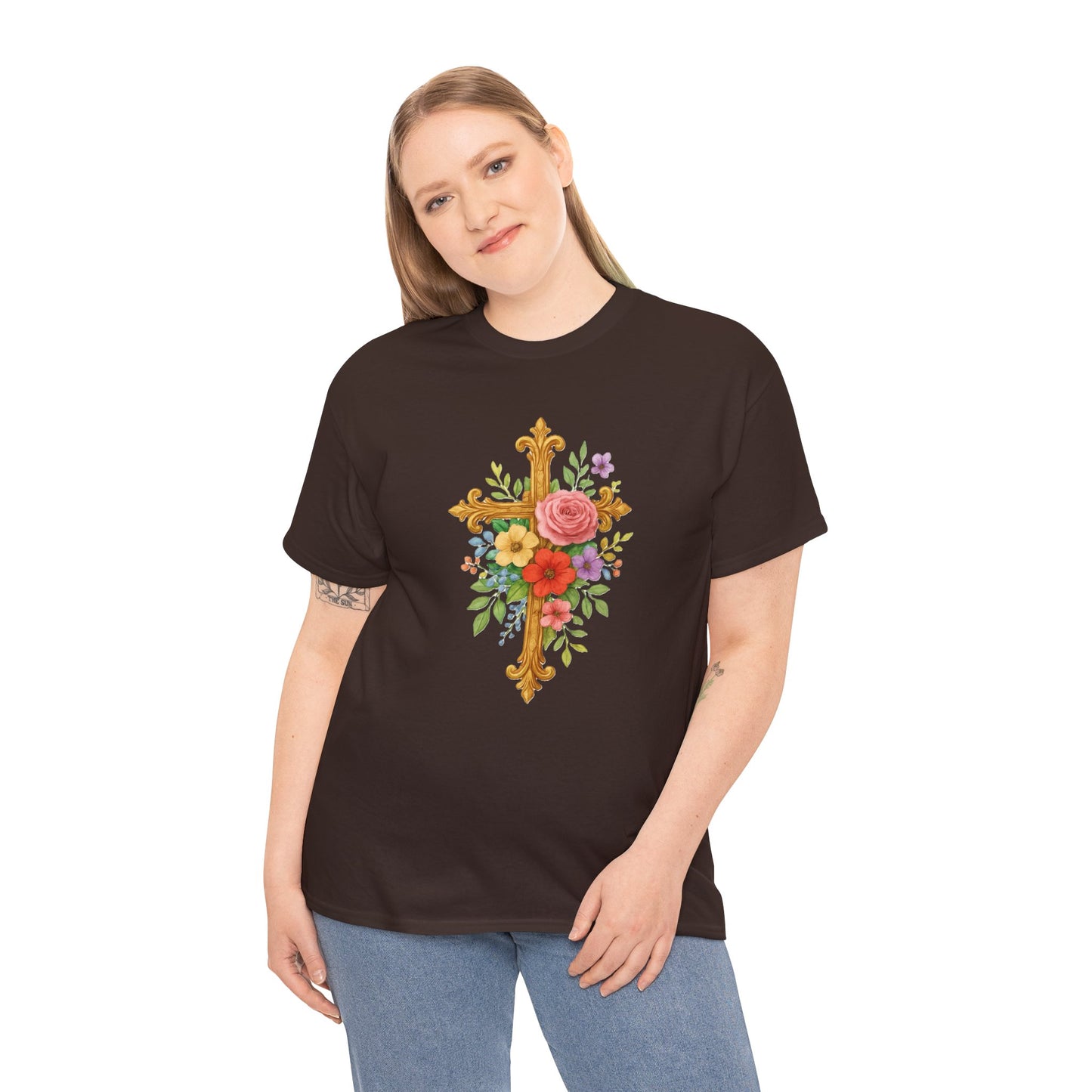 Floral Cross Tee - Women's Christian Apparel