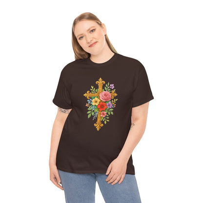 Floral Cross Tee - Women's Christian Apparel