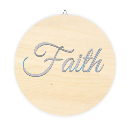 Faith, Hope and Love 'Faith' Wall Hanging  — Inspirational Christian Wooden Décor