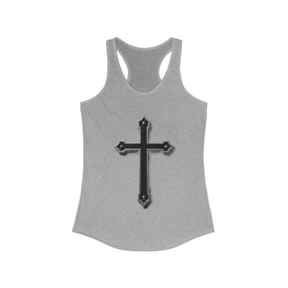 Warrior’s Black Cross Women’s Racerback Tank | Ephesians 6:11