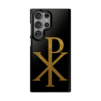 Our Eternal Hope in Christ - Black Chi Rho Snap Case for Samsung