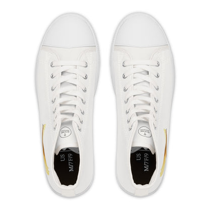 Rise in Grace – Women’s High-Top Canvas Sneakers with Dove Design