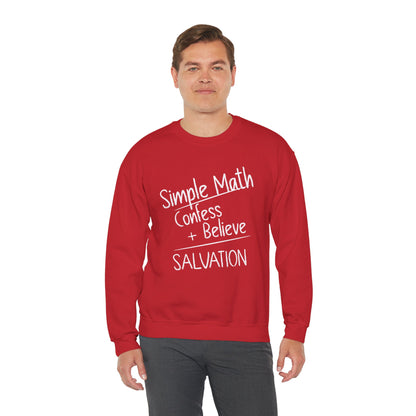 Simple Math Men’s Sweatshirt – Faith Pullover (White Chalk)