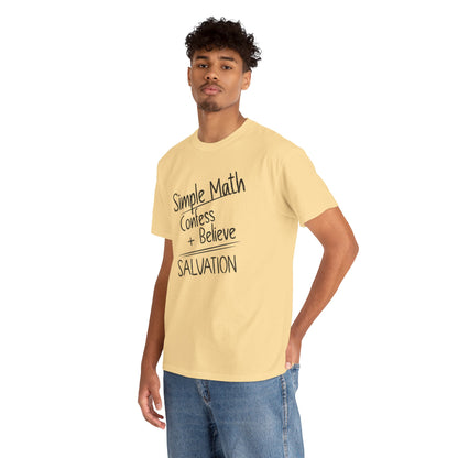 Simple Math of Salvation Men’s T-Shirt – Bold Faith (Black Chalk)