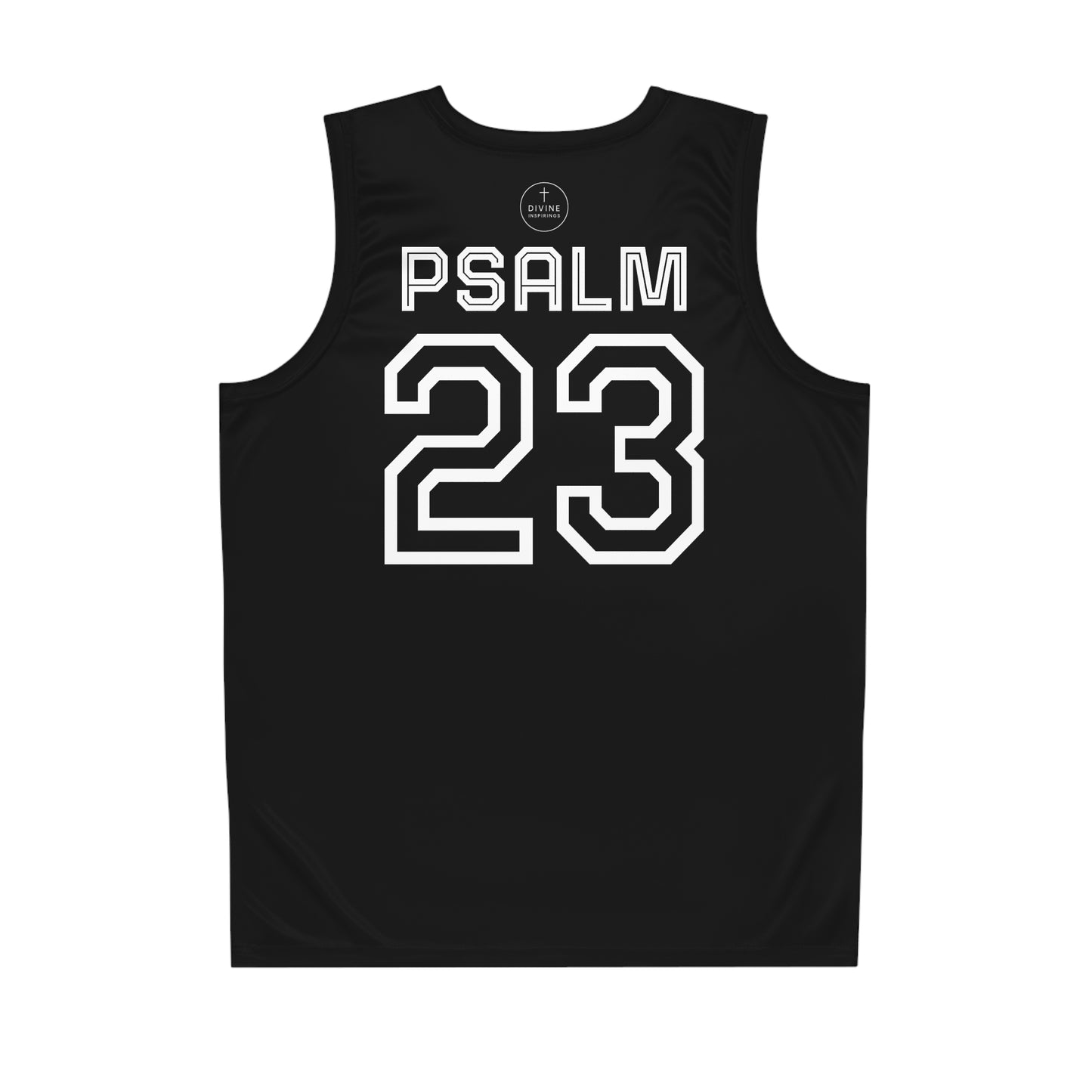 Psalm 23 Men's Basketball Jersey (Black) – Faith in Every Play