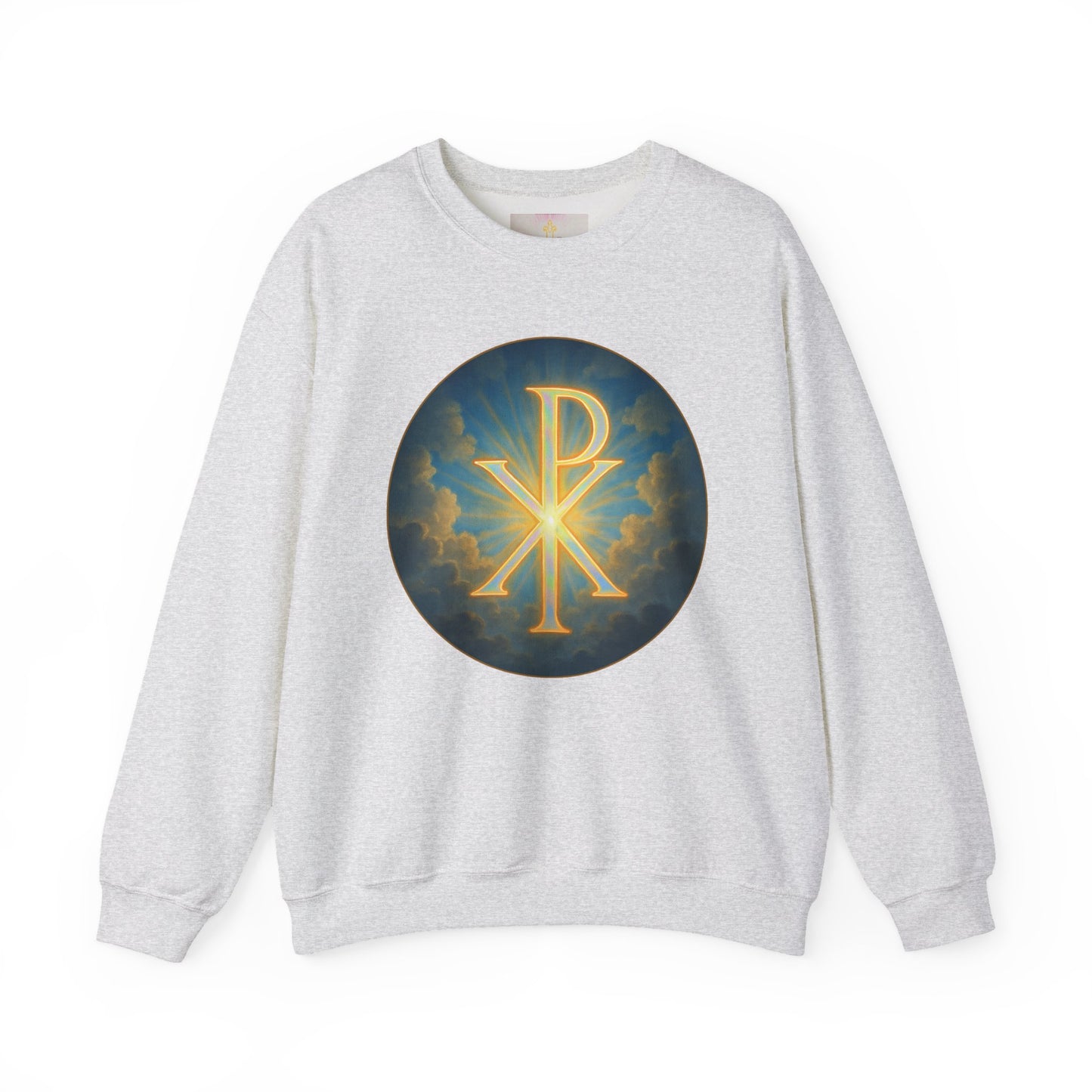 Women’s Christian Sweatshirt with Chi Rho – Classic Faith Symbol Pullover
