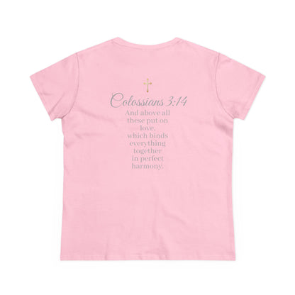 Put On Love Women’s T-Shirt – Grace in Every Thread