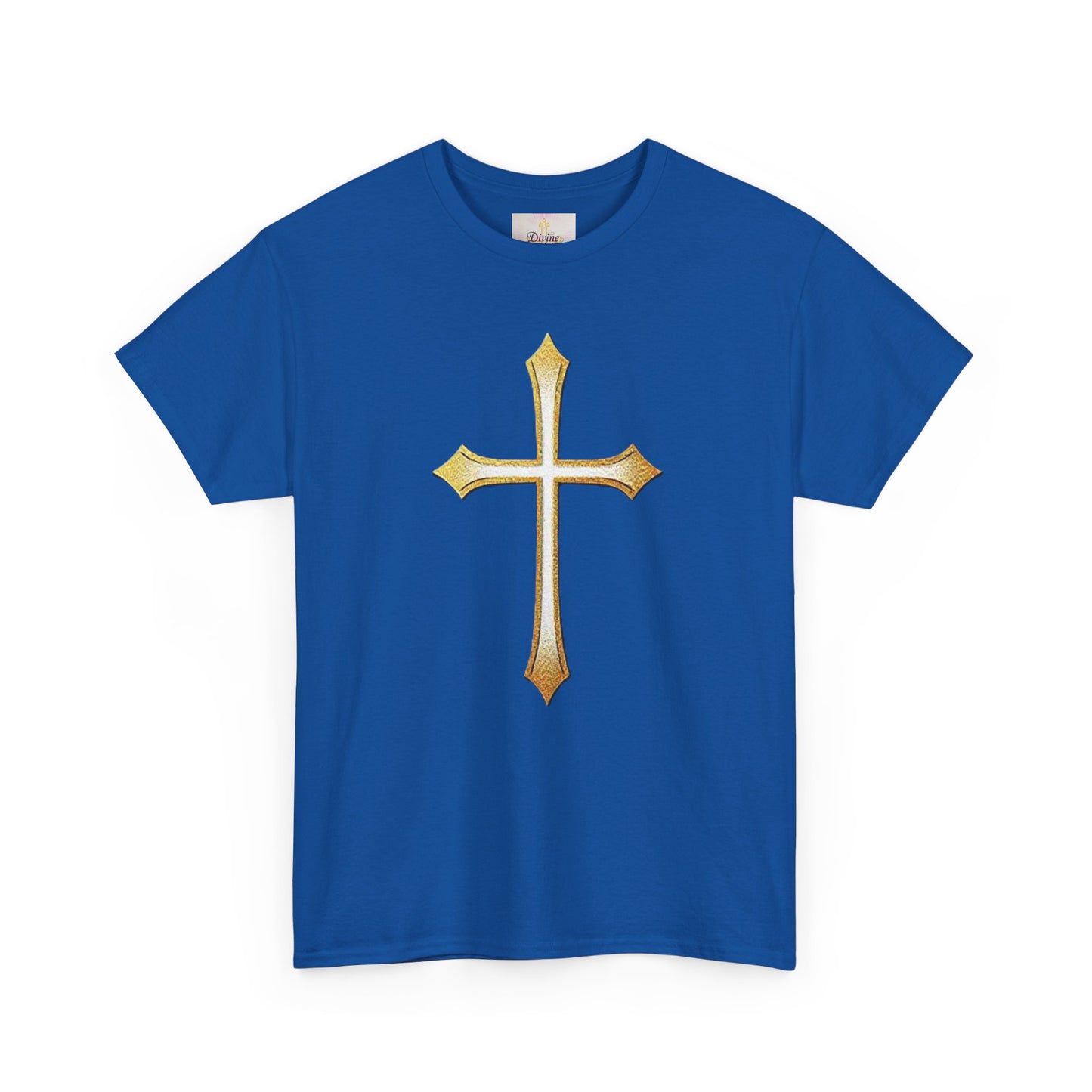 Men’s Gold Cross Tee – Christian Faith-Inspired Apparel