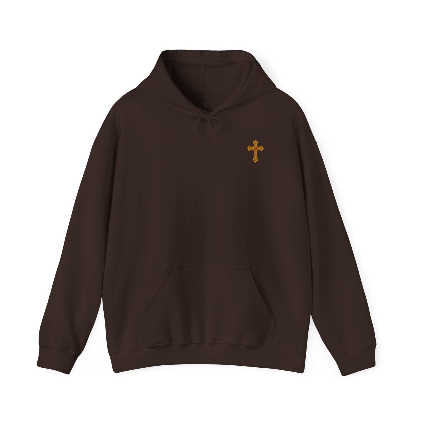 Jesus is Lord - Men's Christian Hoodie with Golden Cross