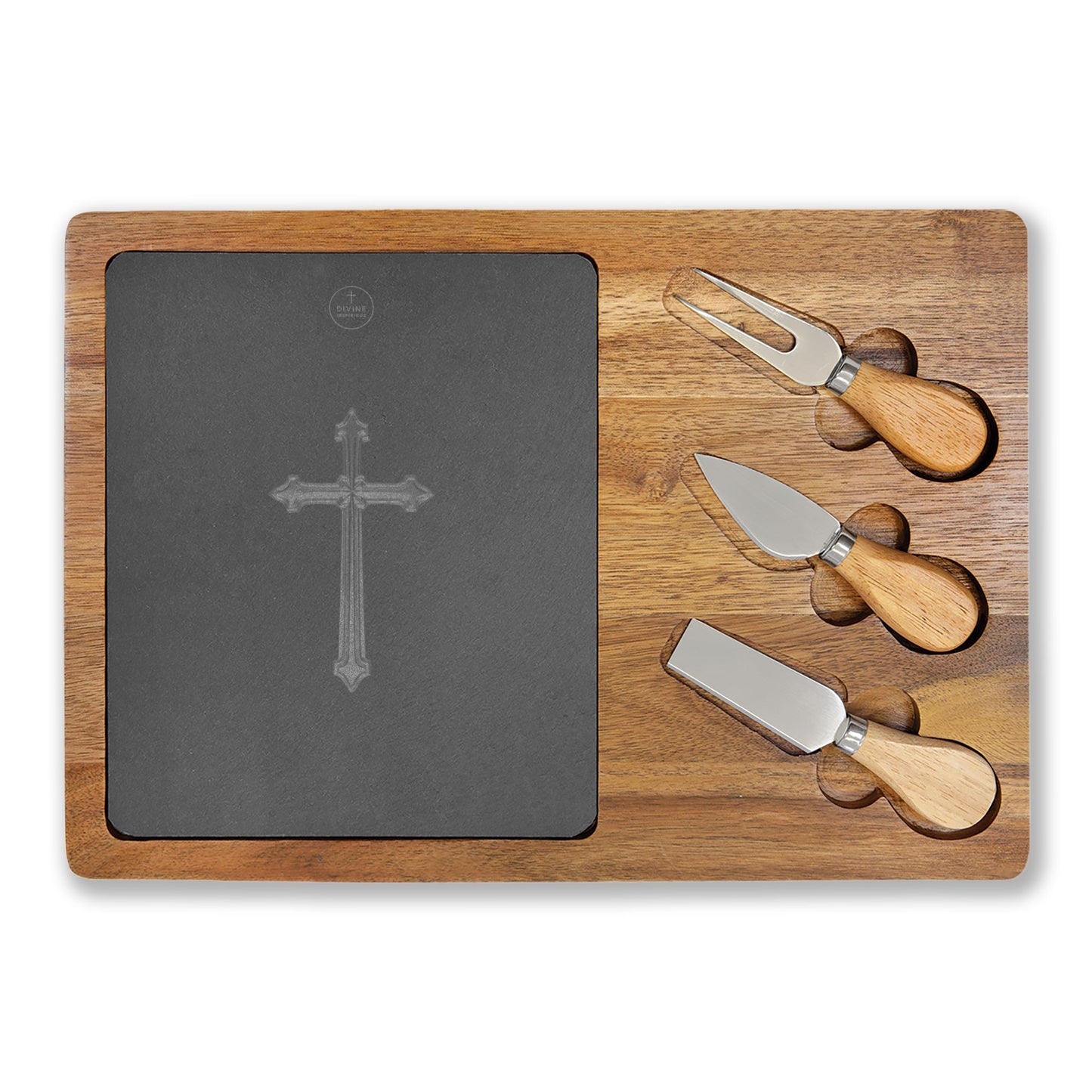 Cross of Blessings” Charcuterie Board – Scripture-Inspired