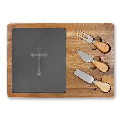 Cross of Blessings” Charcuterie Board – Scripture-Inspired