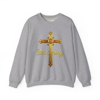Becoming Men’s Faith Sweatshirt – Dark Lettering (Philippians 1:6)