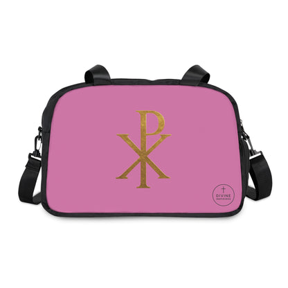 Women's Victory in Christ Fitness Bag in Pink – Chi Rho Symbol