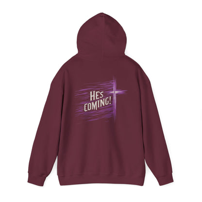 He's Coming – Women’s Christian Hoodie with Cross