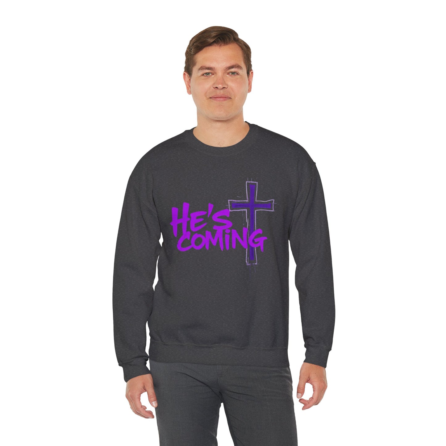 He’s Coming - Men’s Bold Christian Sweatshirt