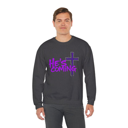 He’s Coming - Men’s Bold Christian Sweatshirt