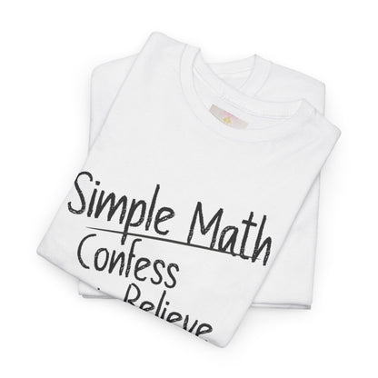 Simple Math of Salvation Men’s T-Shirt – Bold Faith (Black Chalk)