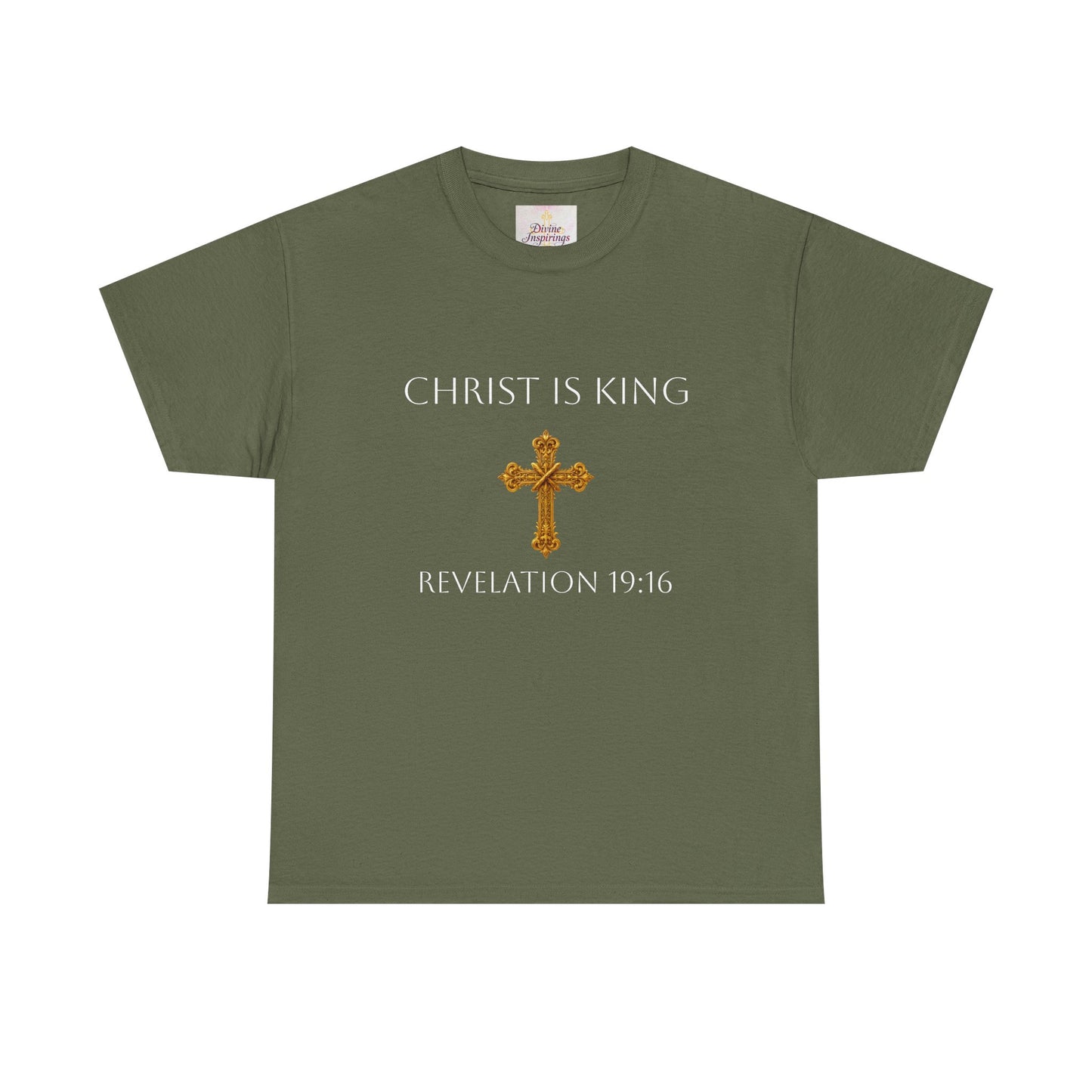 Christ is King Women’s Christian Tee (White Lettering)